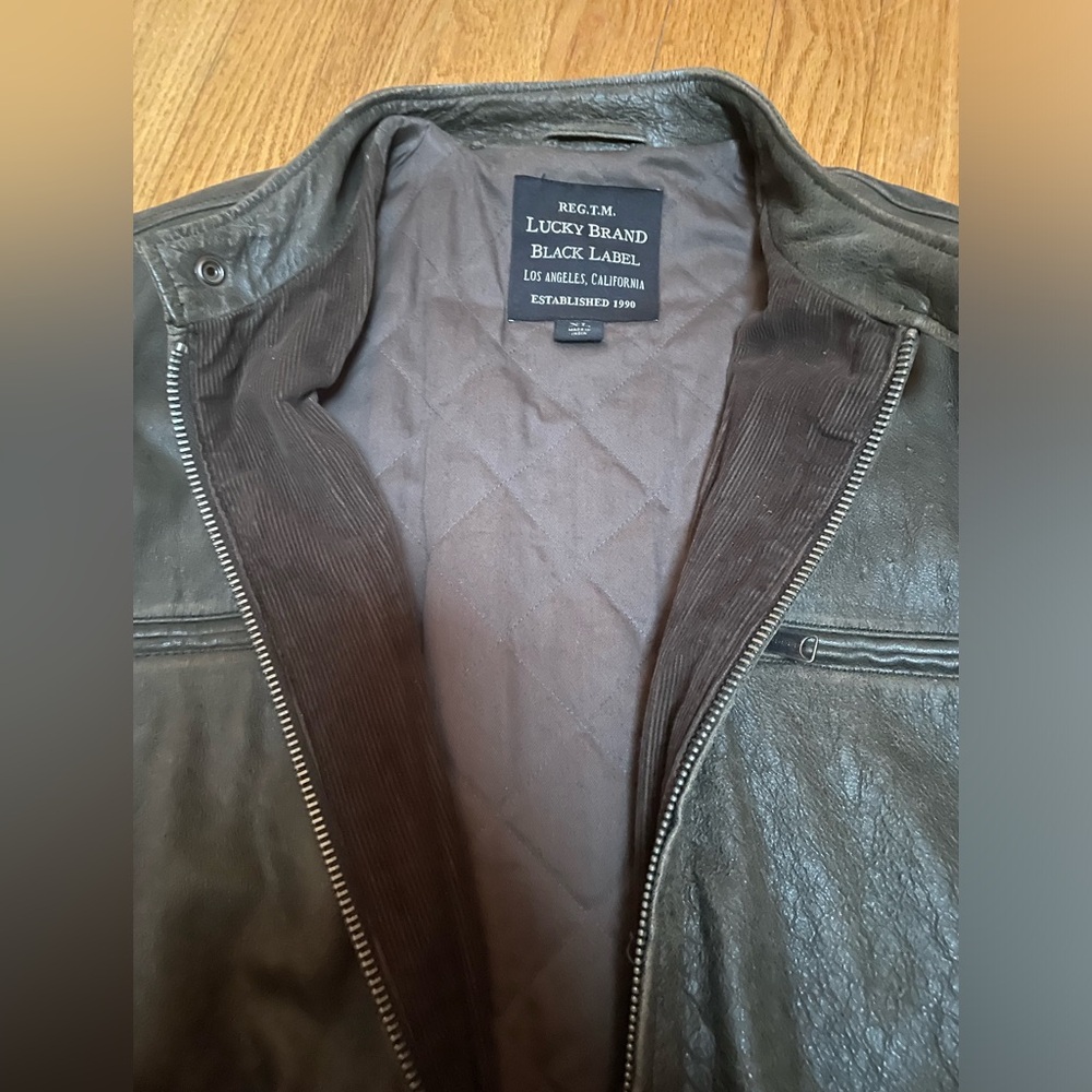 Men’s Lucky Brand distressed leather jacket
